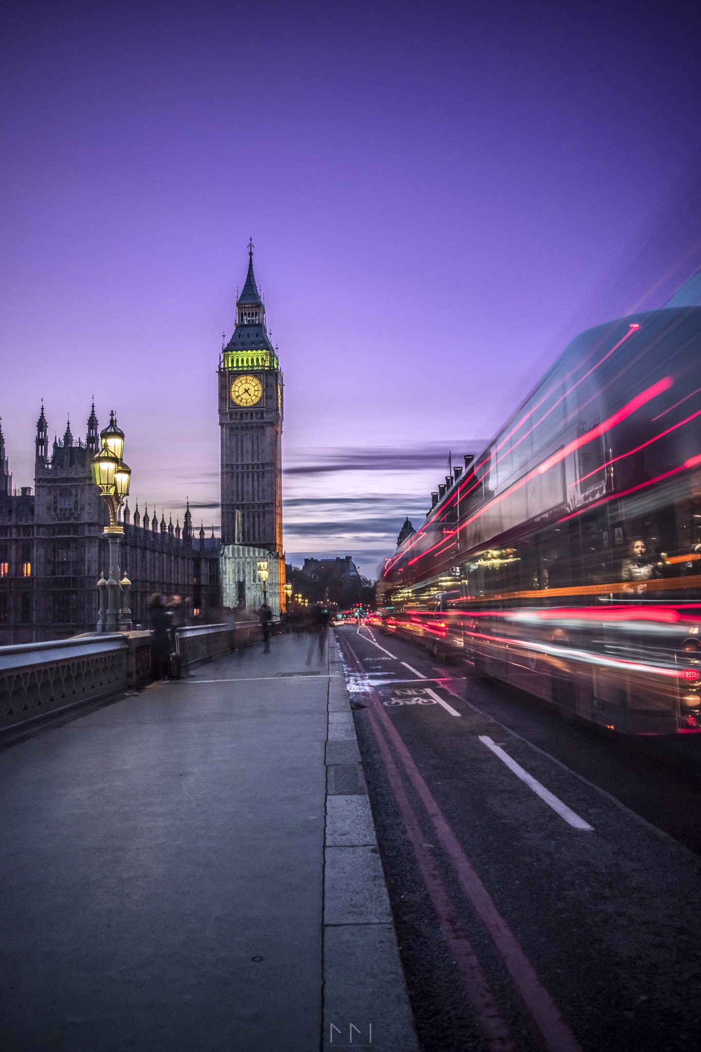 Big Ben and the London skyline at dusk